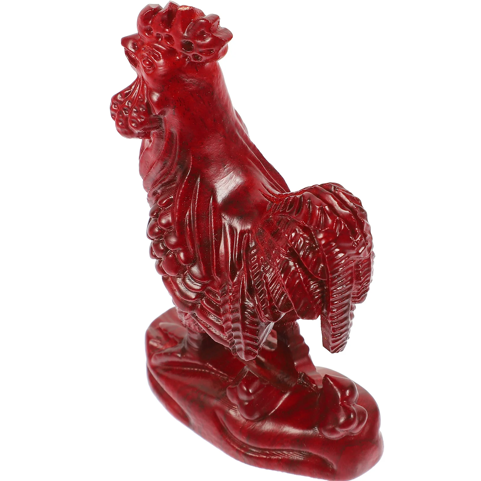 

Wooden Rooster Carving Classic Realistic Lightweight Home Decoration Desktop Garden Ornament Wood Rooster Statue
