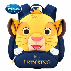 Disney 3D Cartoon The Lion King Simba Boy Backpack 3-8 Years Old Children Schoolbag Kindergarten Storage Bag With Anti Loss Belt