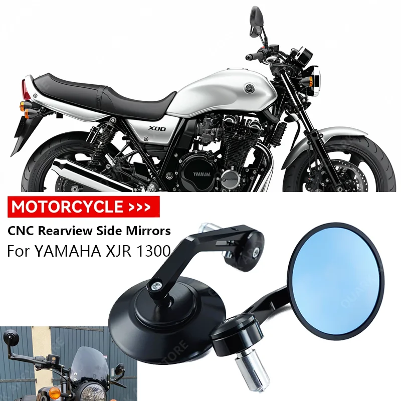 

Fit For YAMAHA XJR 1300 2003-2015 Motorcycle Accessories Cafe Racer Bar End Mirror Handle bar Rearview Side Mirrors