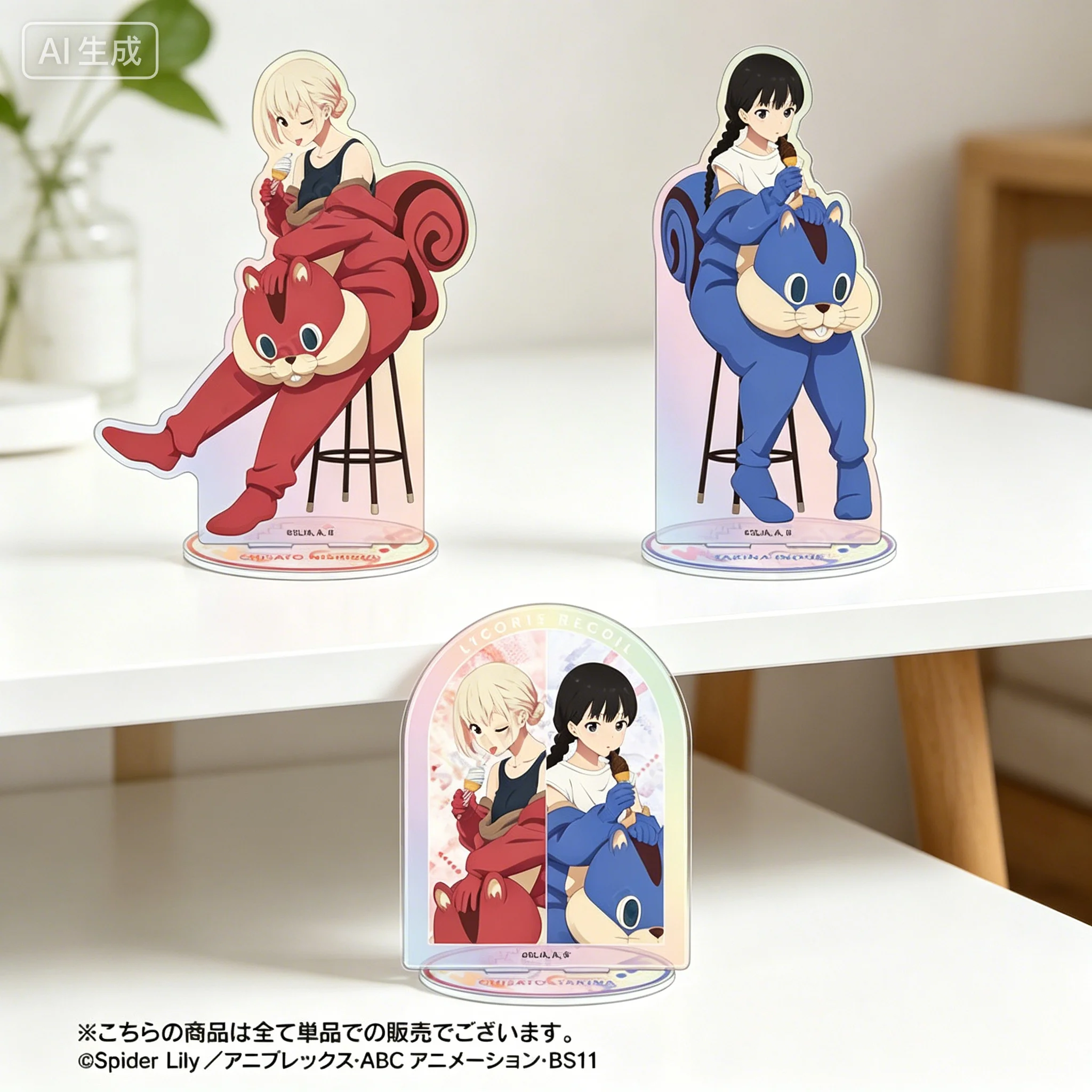 Anime Lycoris Recoil Chisato Nishikig Takina Inoue Acrylic Stand Model Plate Keychains desk decorations Fans Gifts