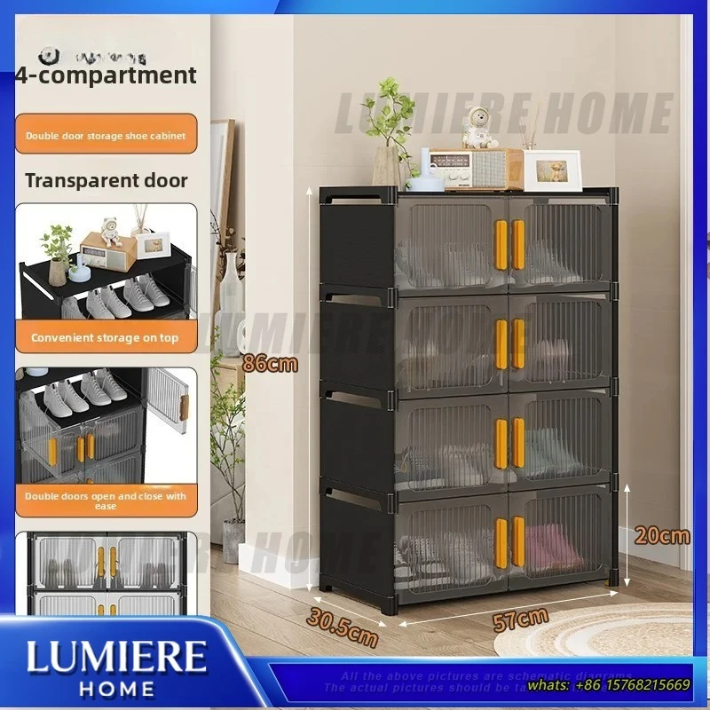 small-shoe-cabinet-for-home-living-room-multi-level-shoe-storage-locker-foldable-snack-rack-space-saving-shoe-organizer