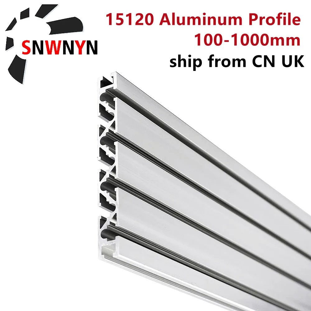 15120 Aluminum Profile 15120 Extrusion 100 300mm 500mm 1000mm Length Anodized Linear Rail 15x120mm For CNC Parts DIY 3D Printer