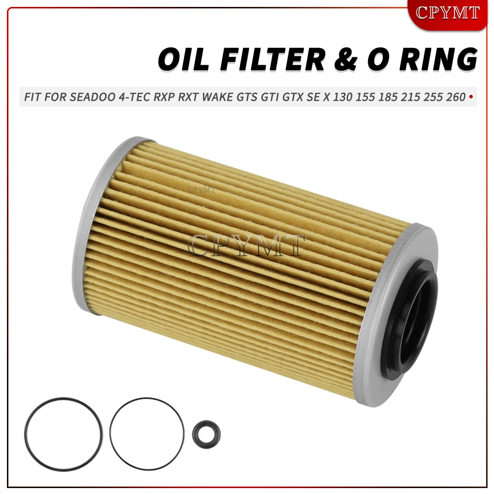 

2PCS/4PCS/10PCS OEM:420956741 Oil Filter & O Ring Fit for Jetski Seadoo GTI GTX GTS RXP RXT 130 155 170 215 230 215 255 260