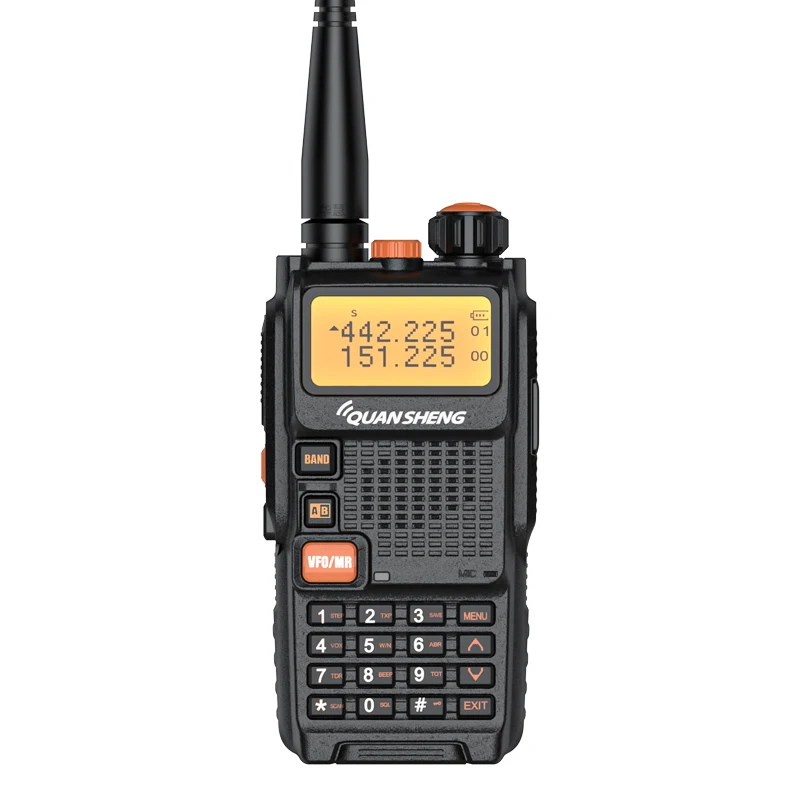 Quansheng K4ATUV 5W radio dual band uhf vhf 136-174MHZ 400-480MHZ fm outdoor ctcss walkie talkies with flashlight 100miles radio