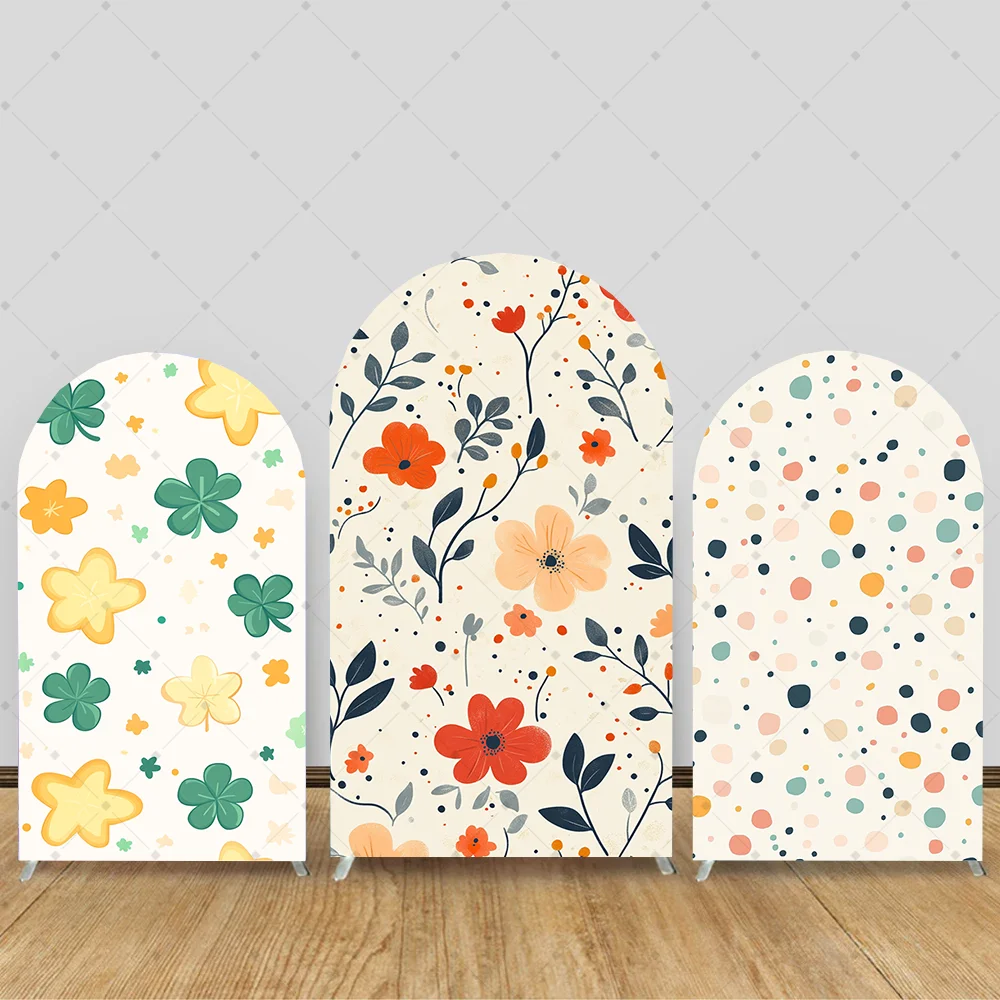 

Arch Backdrop Wildflowers Floral Wedding Covers Birthday Party Decoration Spandex Wedding Arch Stand Covers for Party Birthday