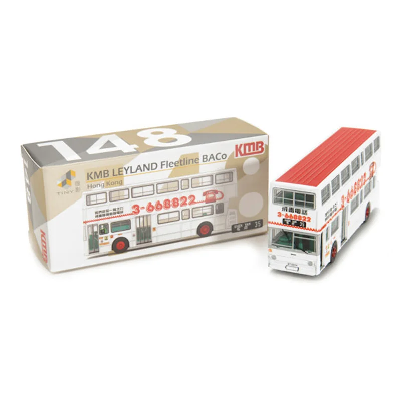 

Масштаб 1:101, сплав HK KMB LEYLAND Fleetline BACo, автобус с плоской крышей, литой под давлением, миниатюрный игрушечный автомобиль, имитация классической модели, коллекционные предметы