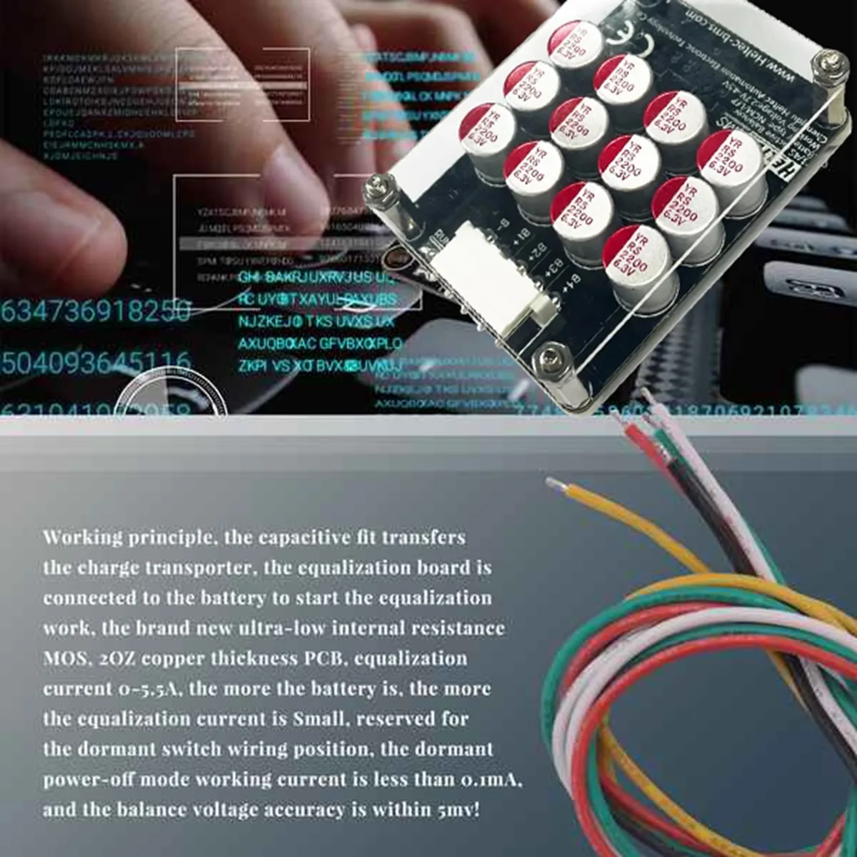 

Оптимальная активная плата BMS, литиевая батарея Lifepo4, эквалайзер батареи (с корпусом + клеммный провод)