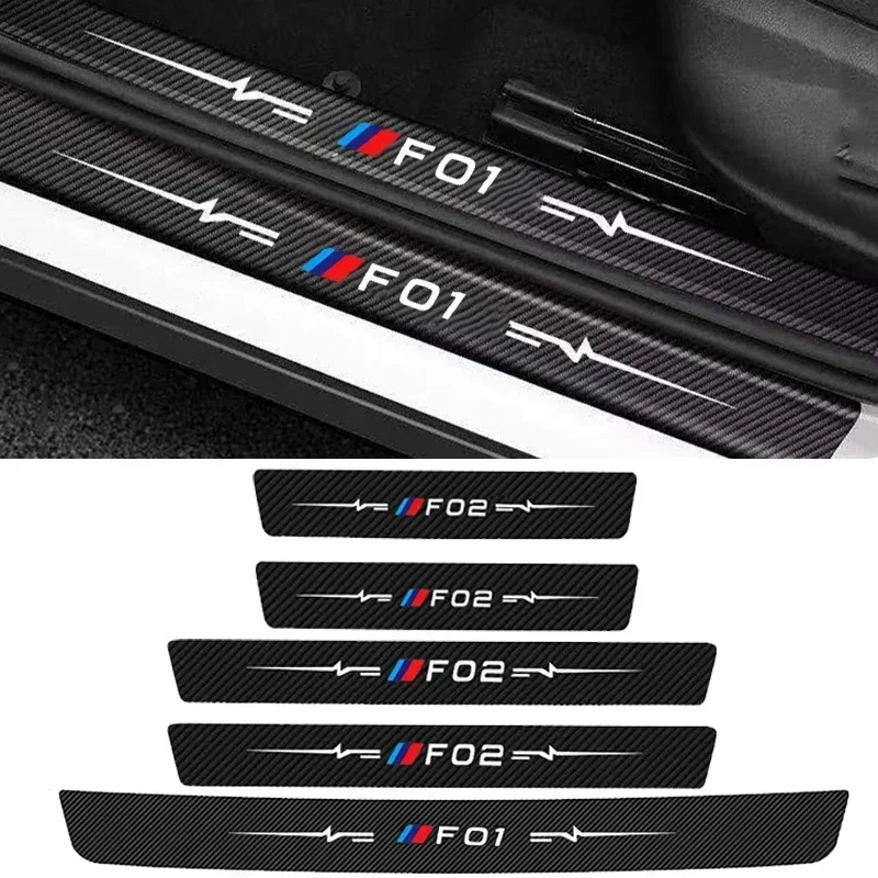 

Car Door Threshold Tape Anti Scratch Stickers Decals Carbon Fiber for F01 Logo Sill Anti Scratch Dirty Tape Auto Accessories