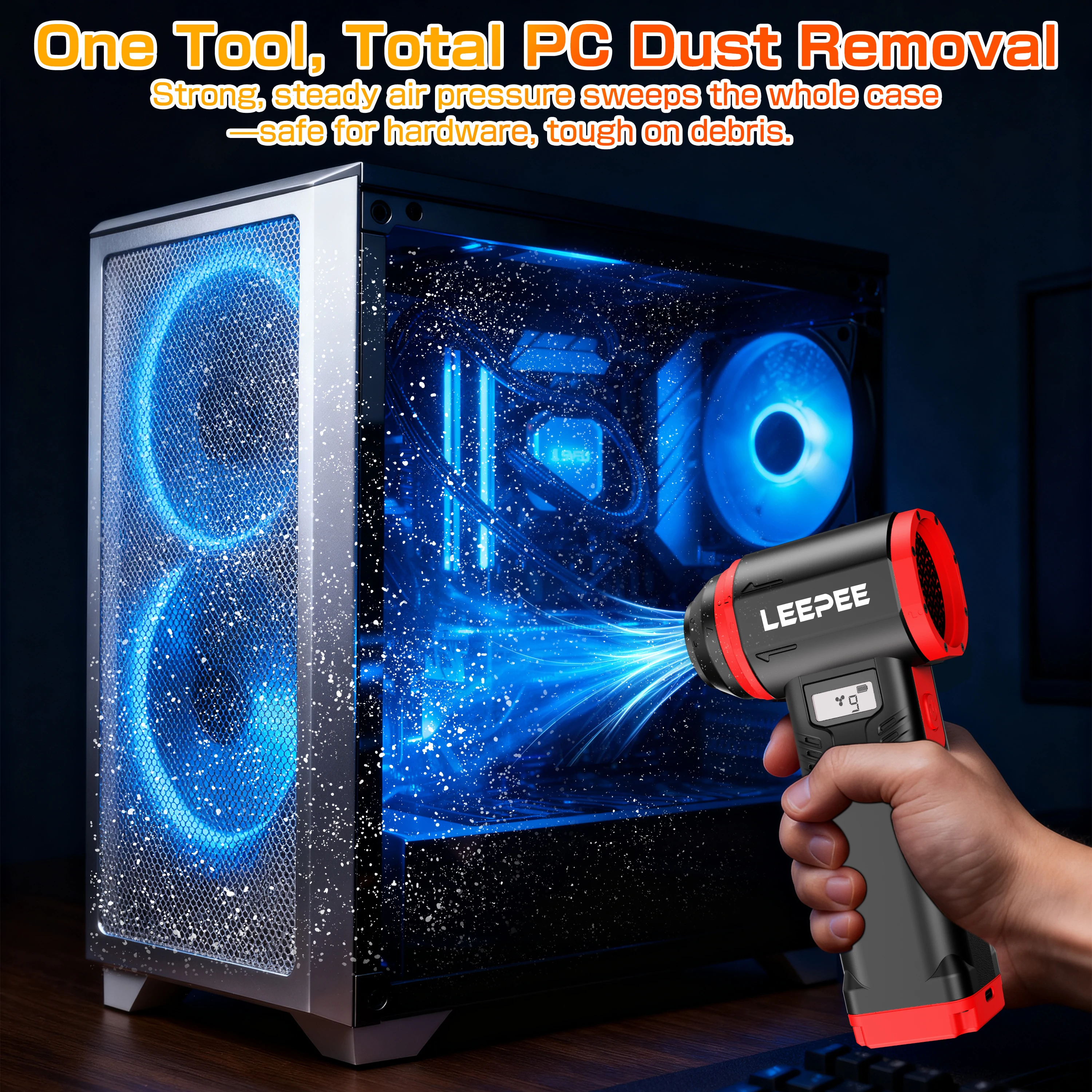 

For Computer Keyboard Car Handheld Turbo Jet Fan Violent Wireless Hair Dryer Brushless Powerful Air Blower Cleaning Blower Tools