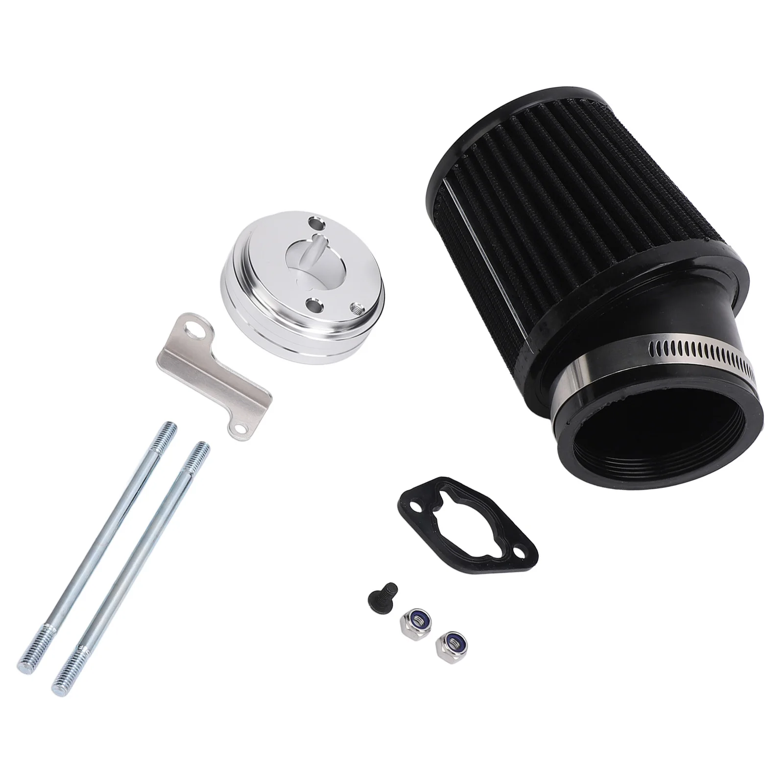 60mm Air Filter Kit, Mini Bike Air Intake Cleaner, 60mm Diameter, Compatible with 212cc Go Karts, Enhances Horsepower