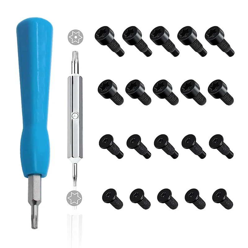 Blue Screwdriver Family Expenses Screwdriver Driver T6 T15 & + 20Pcs Doorbell Screwsg Doorbell Security Screw Set