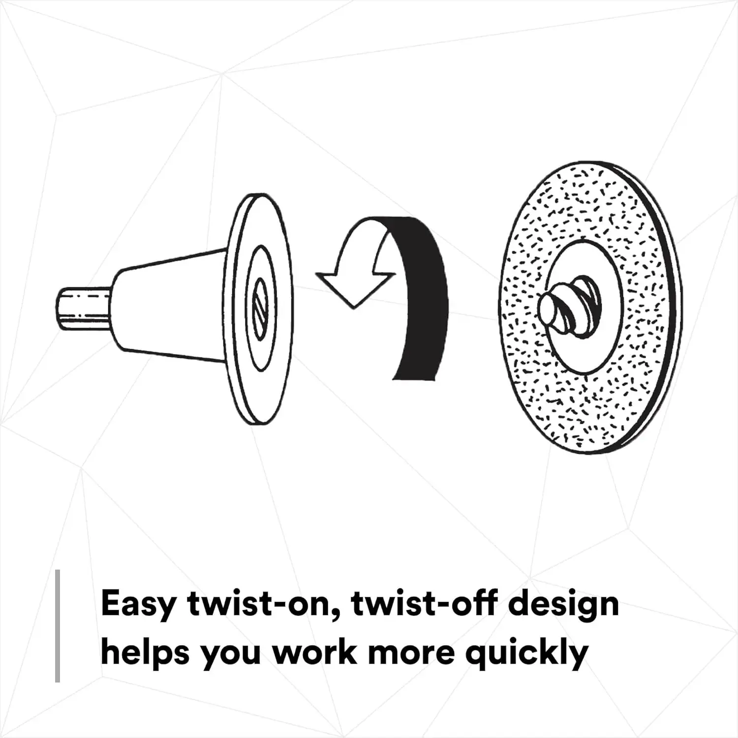 Discos de moagem resistentes de 3 polegadas, pacote de 25, para troca rápida e corte rápido em áreas difíceis de alcance