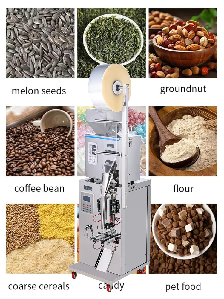 Grain Seed Coffee Granule Bagged Packaging Machine Sealing Machine Automatic Weighing Scented Tea Powder Packer