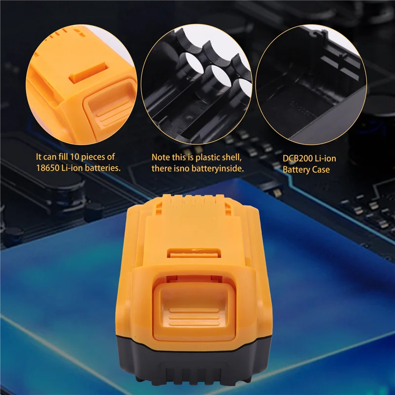 

AD23-DCB200 Пластиковый корпус литиевой батареи PCB Защитная плата от зарядки Корпус для литиевой батареи 18 В 20 В DCB183