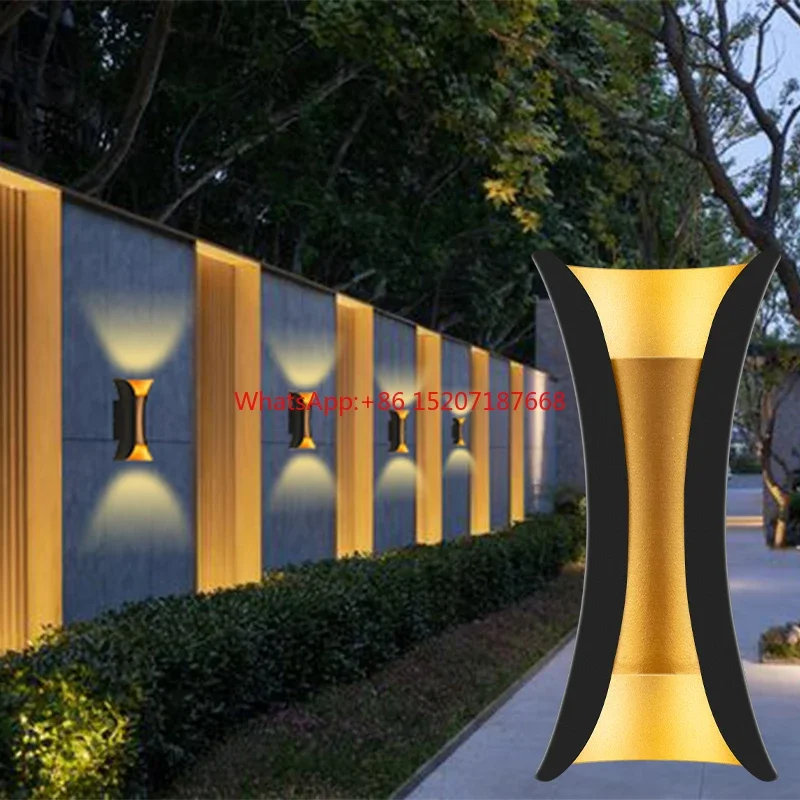 

Modern Outdoor Wall Sconce Light IP65 Exterior Up And Down LED Wall Lamp For Courtyard Garden Hallway Corridor