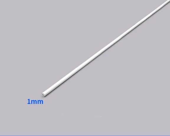 10pcs 25cm White ABS Round Solid Plastic Welding Rods 0.5mm to 8mm for DIY Model Making Handcraft Repair