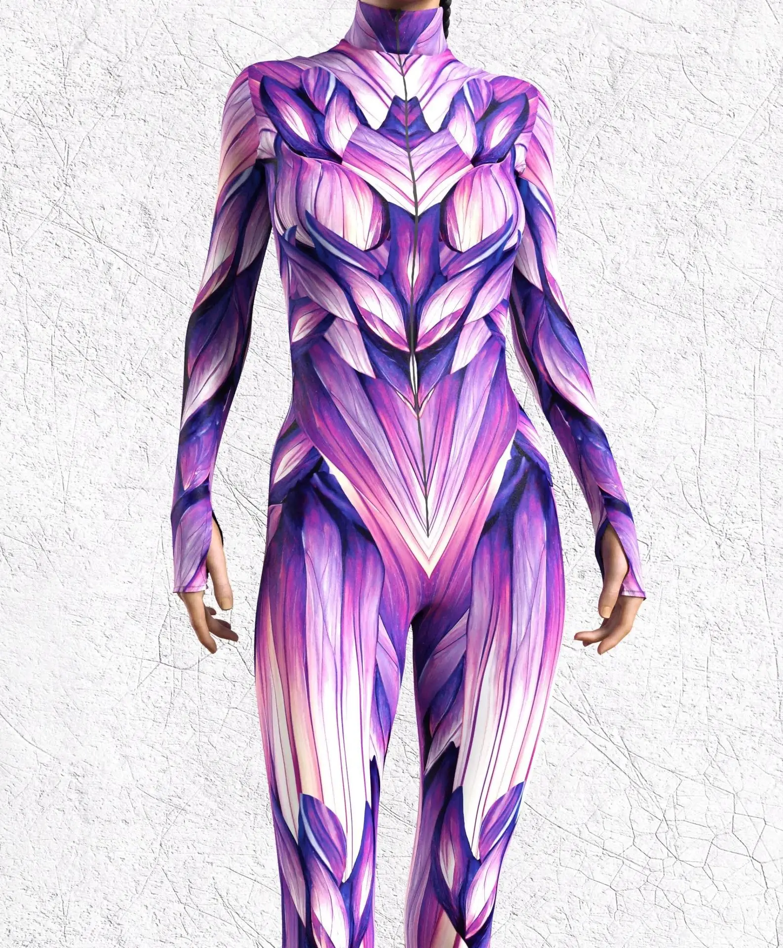 Damen Cyber 3D-Druck Festtags-Party Punk Jumpsuit Onesie Halloween Cosplay Kostüm Bodysuit Performance Steampunk Romper – Detail 17
