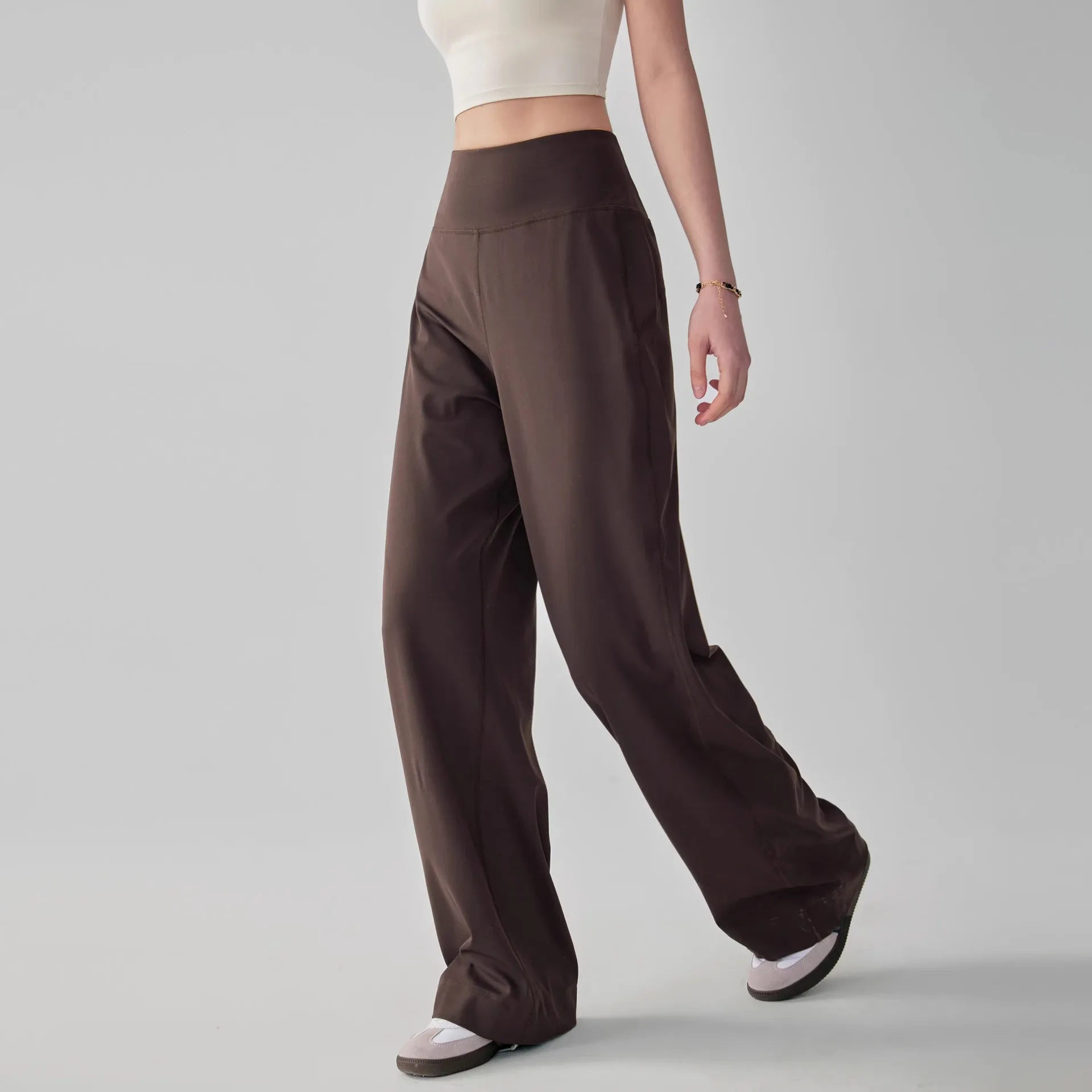 Women High Waisted Wide Leg Straight Leg Pants Loose Fit Yoga Pants for Outdoor Training Running Fitness Casual Wear