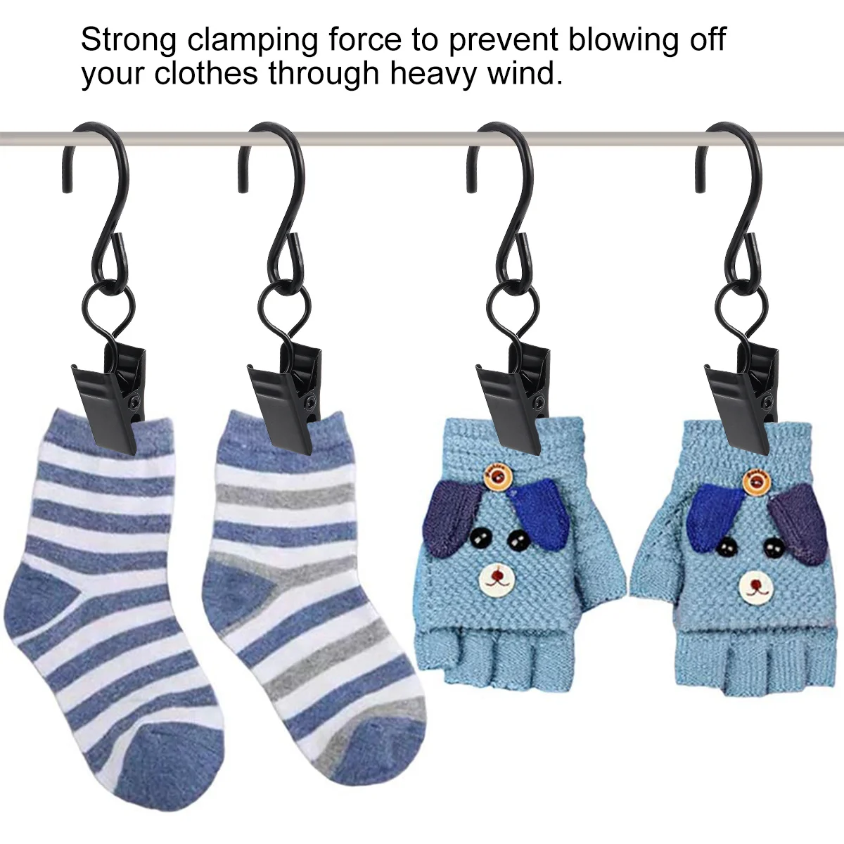 

20pcs Iron Curtain Clips Strong Waterproof Metal Hooks For Shower Curtains Towels Blankets Duvet Covers Steel Ring