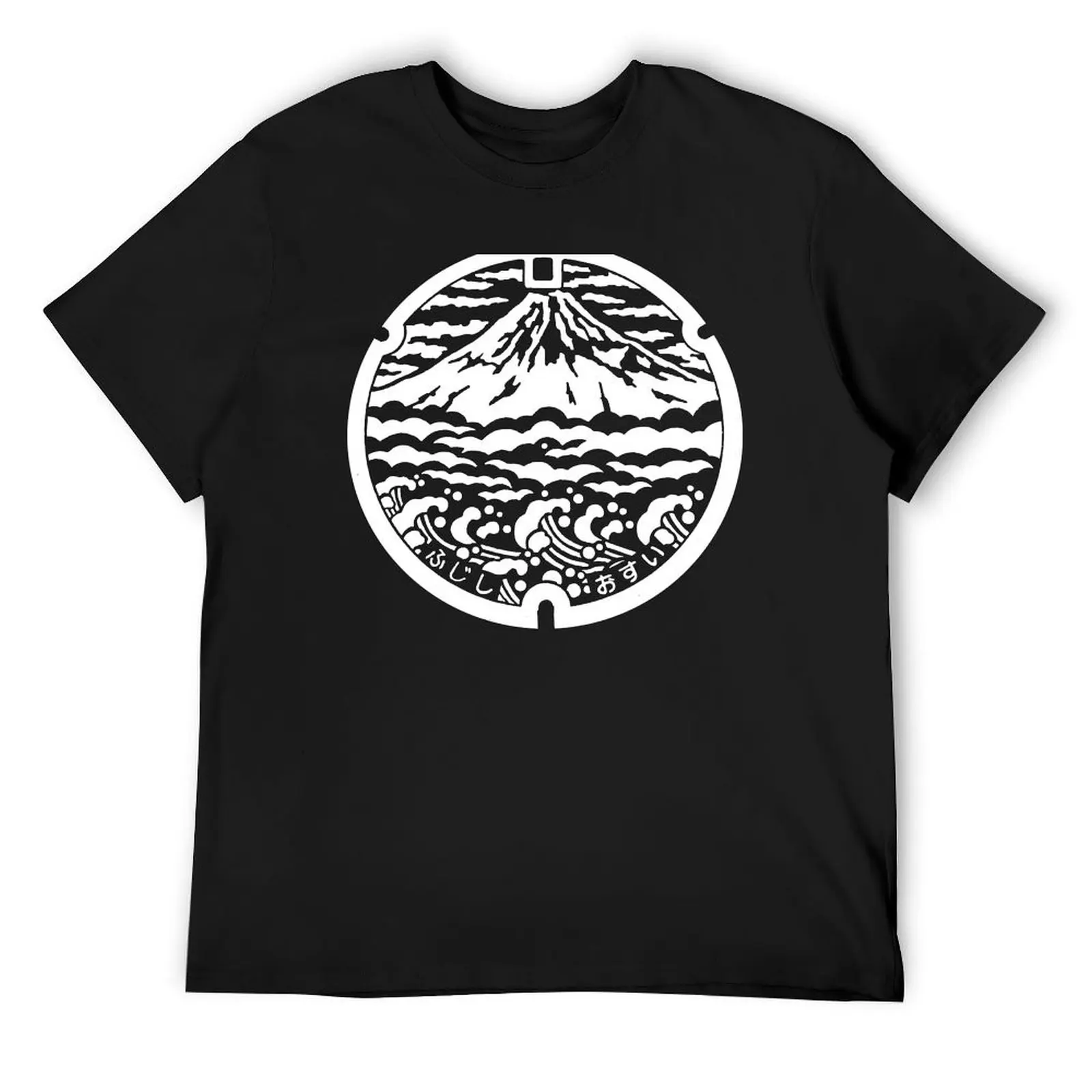 

Manhole cover Japan Mt Fuji T-Shirt anime shirt Man t-shirt mens tall t shirts