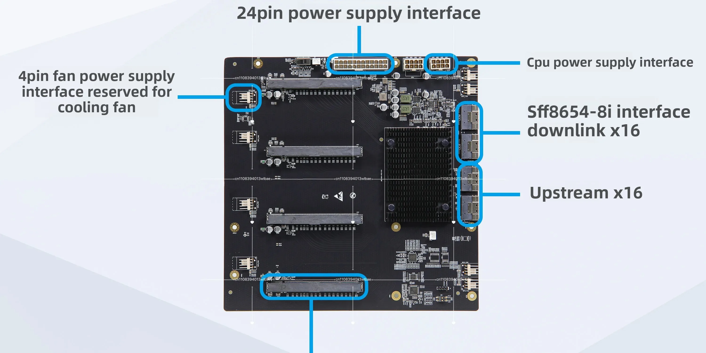 4 Slots Pcie4.0 PLX88096 GPU Expansion 4 Cards, Transfer U2 65mm