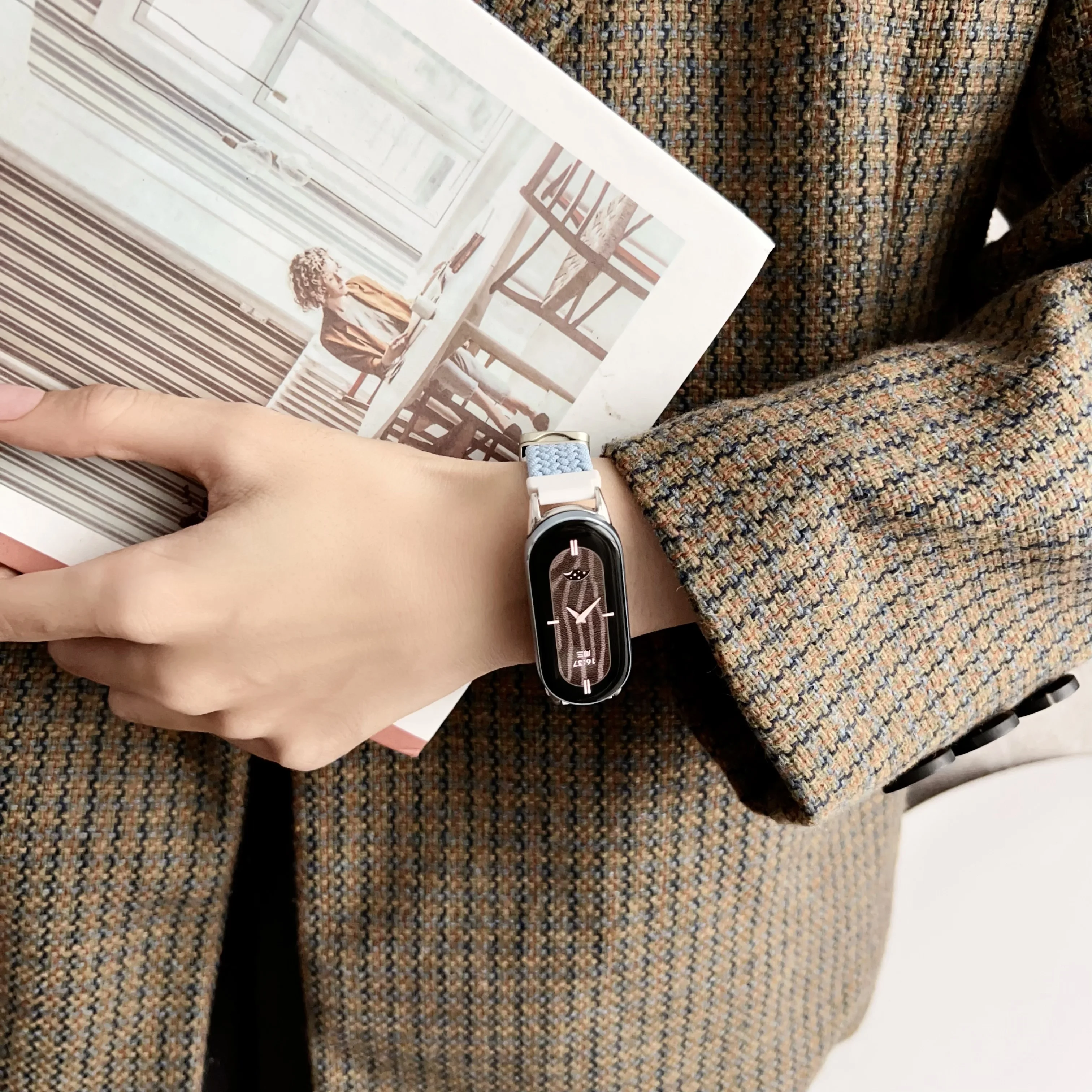 Нейлоновая петля для xiaomi Mi Band 9 8, ремешок 9NFC, браслет для умных часов, магнитный нейлоновый ремешок, спортивный браслет для Miband 9