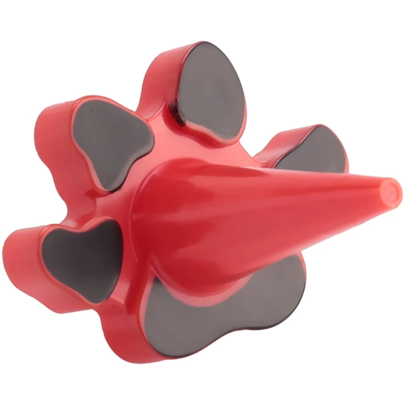 2Piece Dog Toy Holder Stopper Red Plastic Compatible With Classic Sizes X-S To XX-L, Only Plastic Paw Plug Included