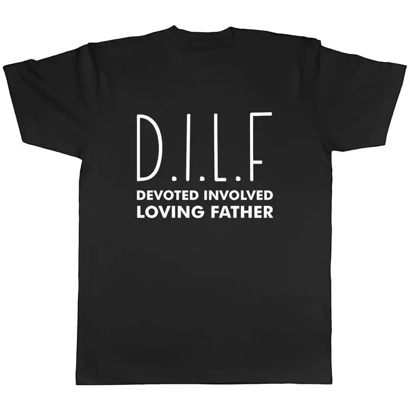 Funny Dad T-Shirt Mens Devoted Involved Loving Father Birthday Father's Day Tee