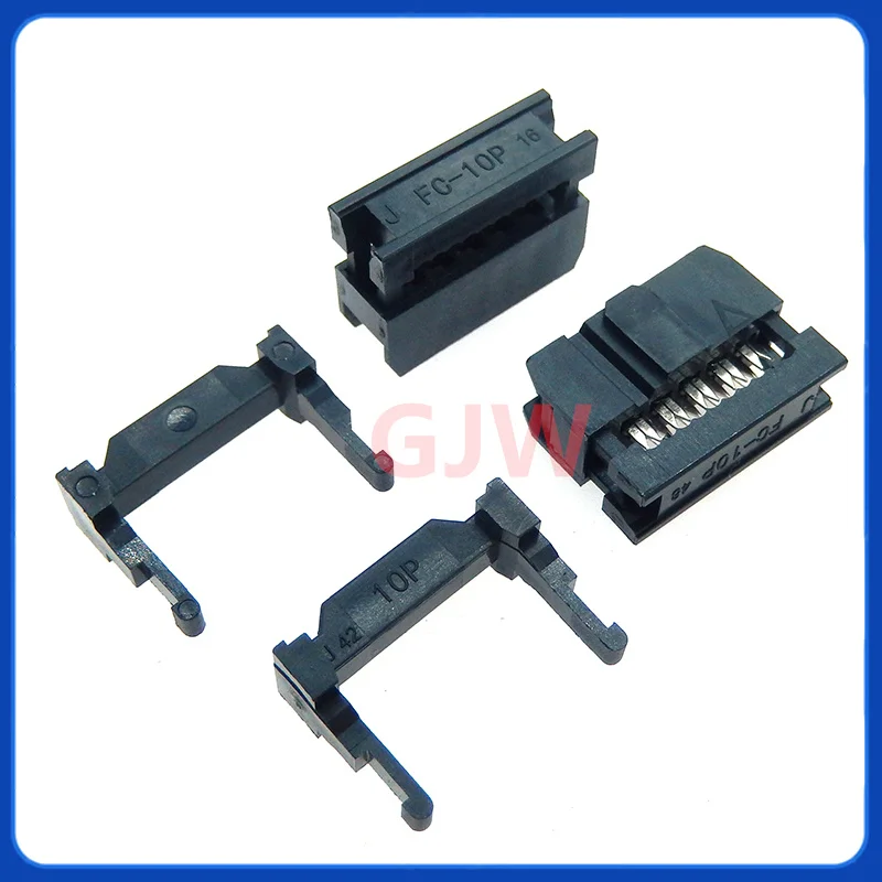 10PCS FC-10p IDC SOCKET pitch 2.54MM JTAG ISP PLUG CONNECTOR DOUBLE ROW FEMALE 2x5PIN 10PIN 10P FOR DC3 IDC BOX HEADER for cable