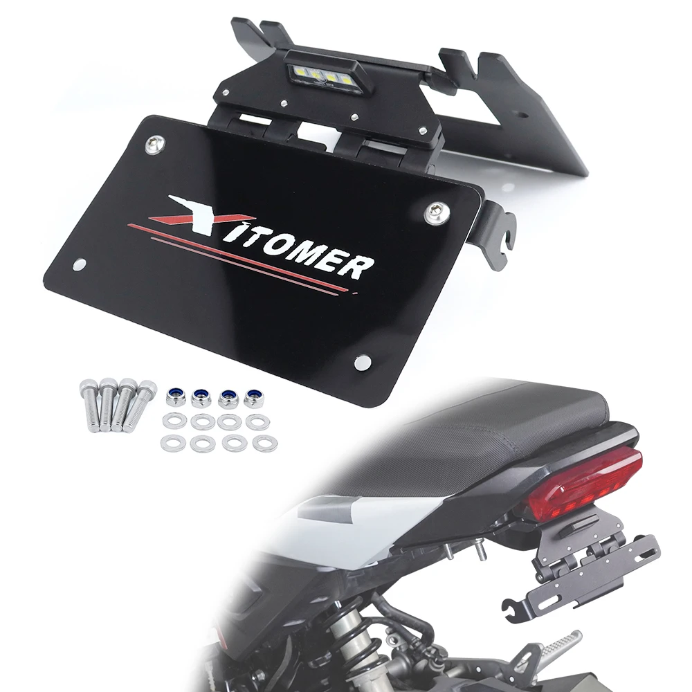 

Motorcycle License Plate Holder Adjustable Rear Tail Tidy Fender Eliminator Flip-up Grom MSX125 2017 2018 2019 2020 For Honda