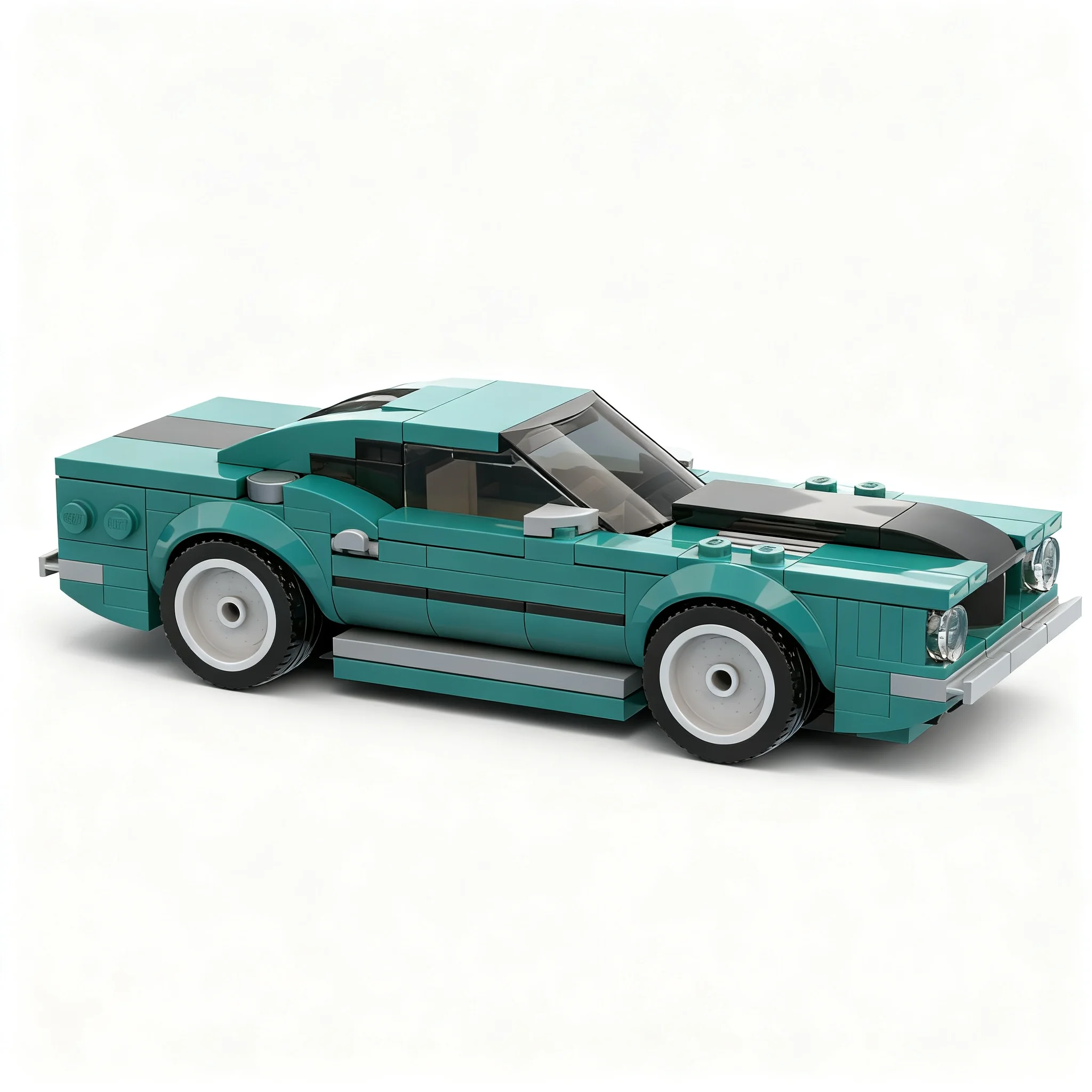 202pcs MOC City Traffic Shannon Turquoise Version Model Christmas Gift DIY Decorative For Bookshelf And Home Art