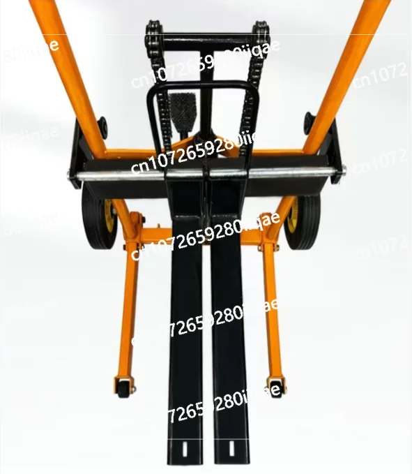 

Portable Manual Handling Stacker, Light and Small Househol Lift Truck, Hydraulic Unloading Mini 200kg Load-bearing Forklift