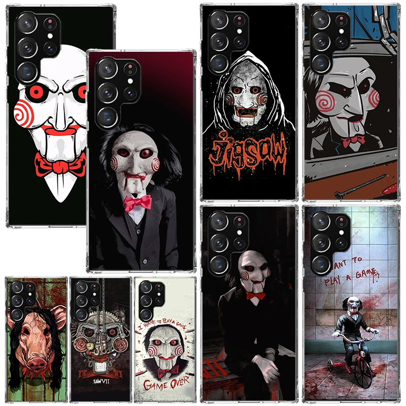 The Jigsaw Killer Horror Phone Case For Samsung Galaxy Note 20 Ultra 10 Plus 9 8 M11 M12 M21 M30S M32 M51 M52 J4 J6 + J8 Art Fun