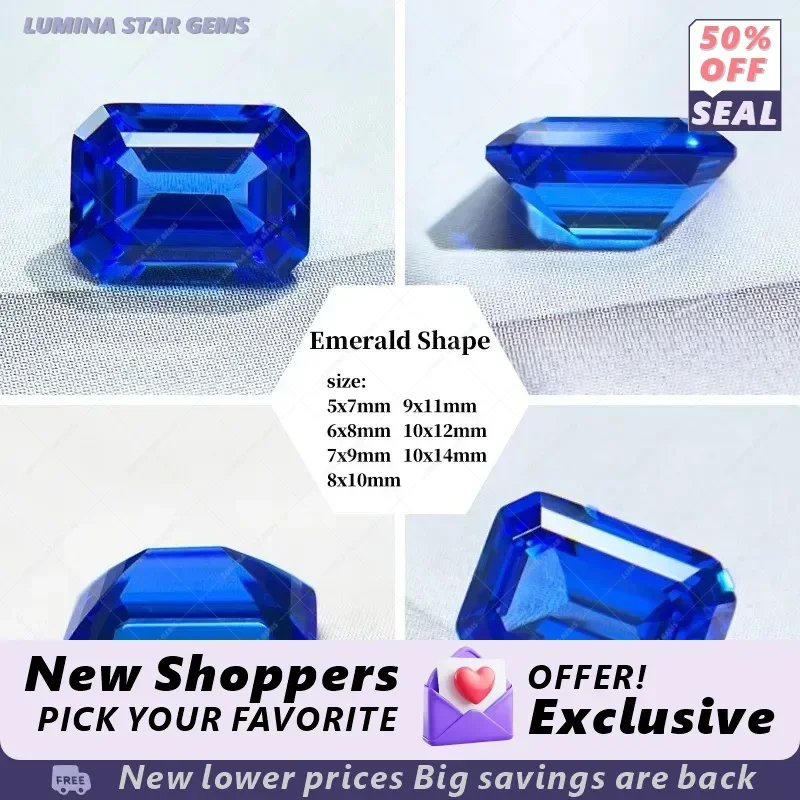 

TOPTLab Grown Cobalt Spinel Fire Lotus Color Various Shapes Gemstone For Earring Pendant Jewelry Making Selectable AGL Certific