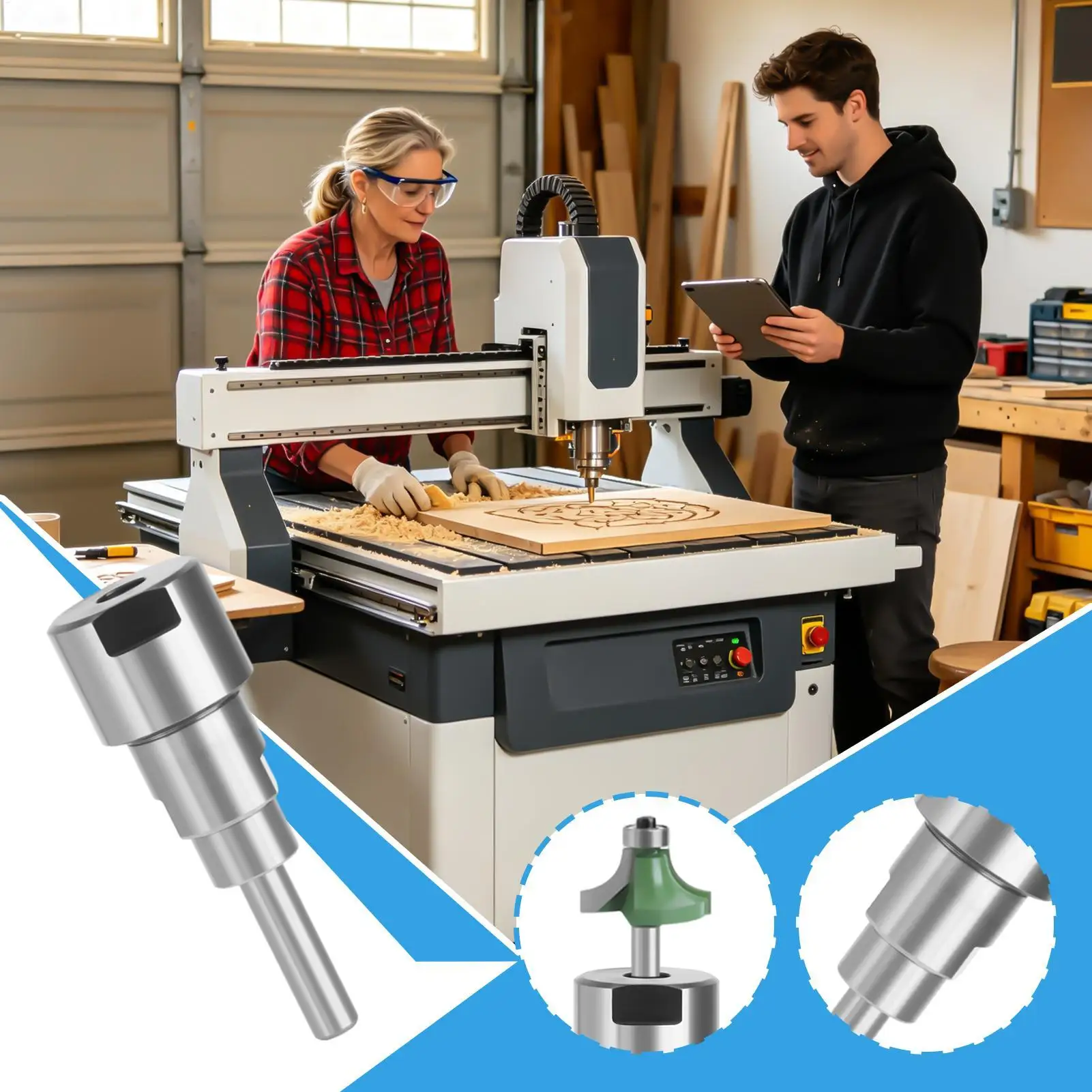 Shaft Extension for Drill Chamfer Chuck Milling Cutter Extension Rod for Wood Engraving Trimming Tight Space Grinding DIY Craft view 6
