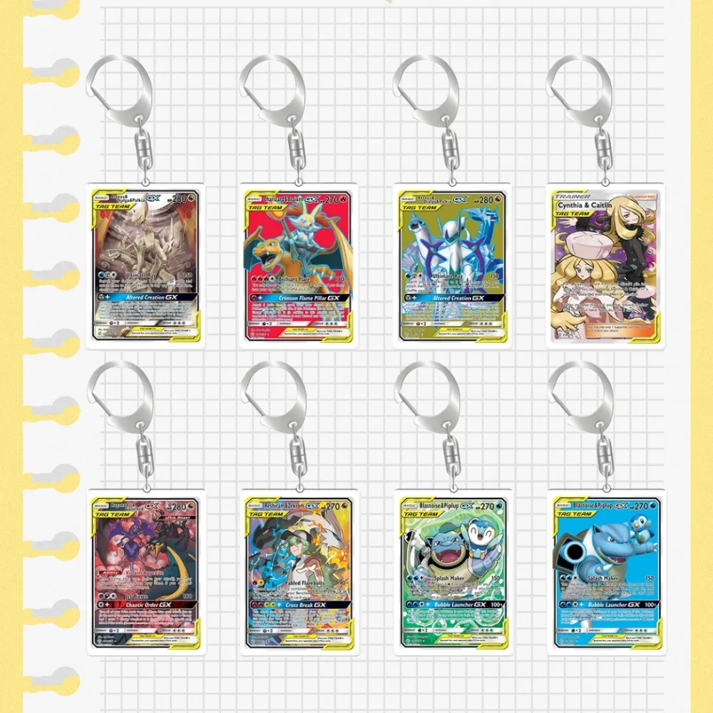 

For Pokemon Acrylic Key Chain Arceus Dialga Palkia Reshiram Zekrom Blastoise Piplup Anime Peripheral Backpack Pendant