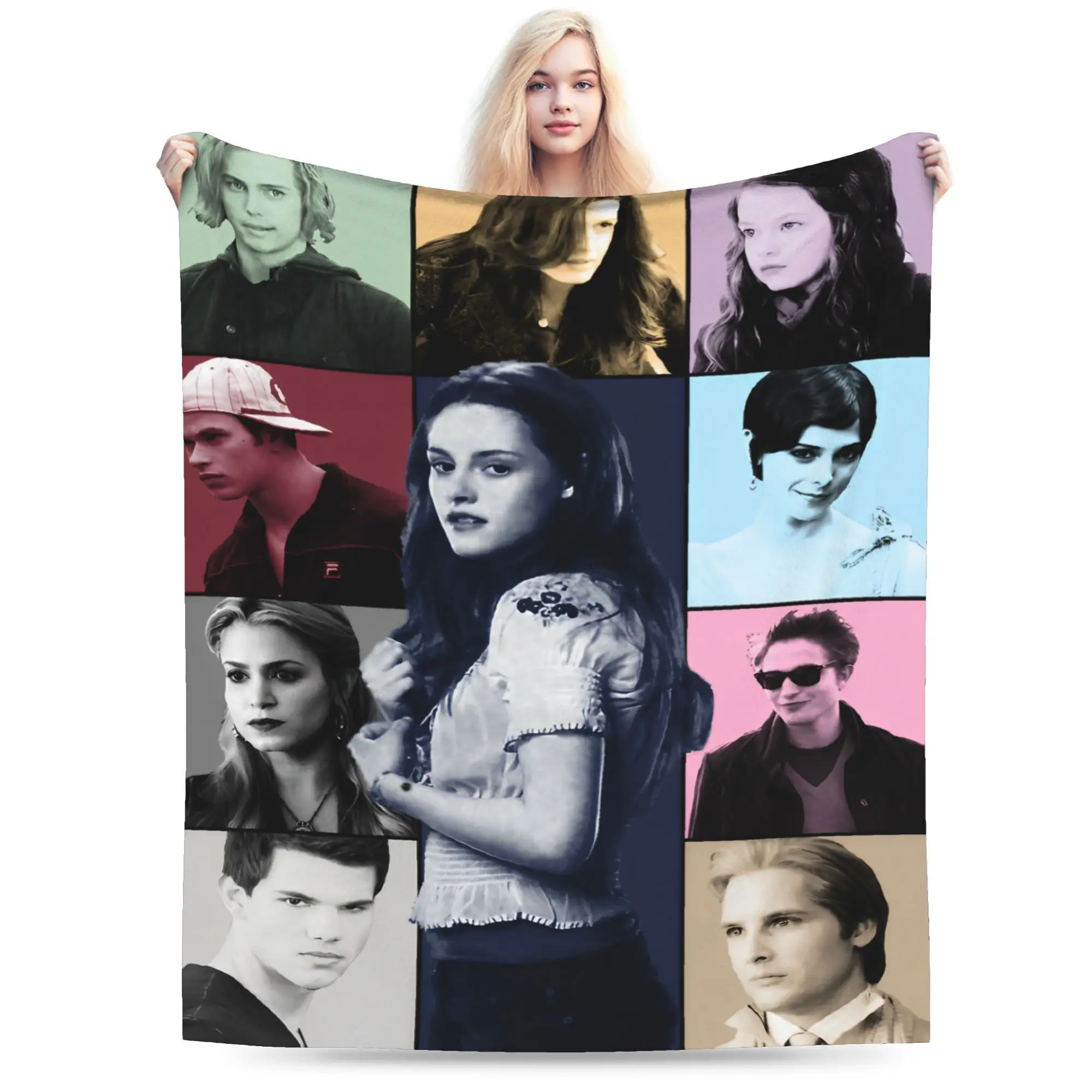 Twilight Blanket Velvet Print Bella The Eras Tour Multi-function Lightweight Thin Throw Blankets for Home Outdoor Bedspread