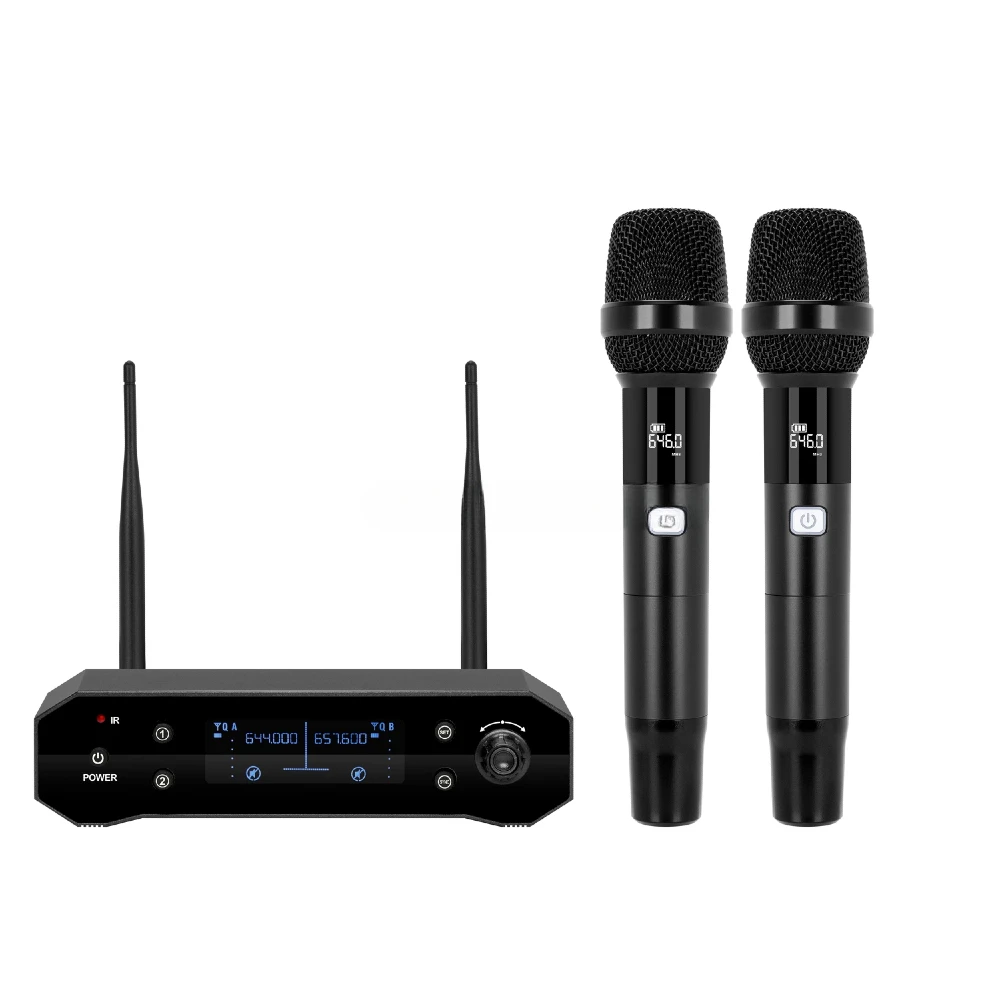 

Infrared Dual Channel UHF Wireless Microphone System with LCD Display