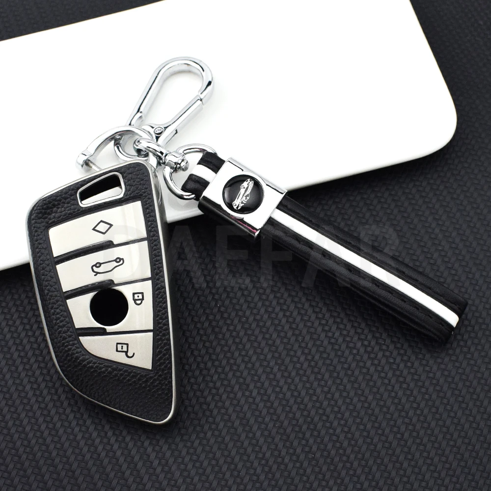 เคสหุ้มกุญแจรถหนัง TPU สำหรับ BMW 1 3 5 6ซีรีส์ X1 X5 X3 X6 X7 G20 G30 G11 F15 F16 G01 G02 F48พวงกุญแจอุปกรณ์เสริม