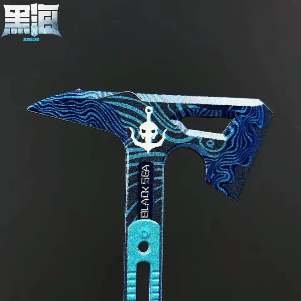 22 CM Arena Breakout Chinese Game Peripherals Battle Axe Metal Craft Models Collectible Desk Ornaments Creative Gifts