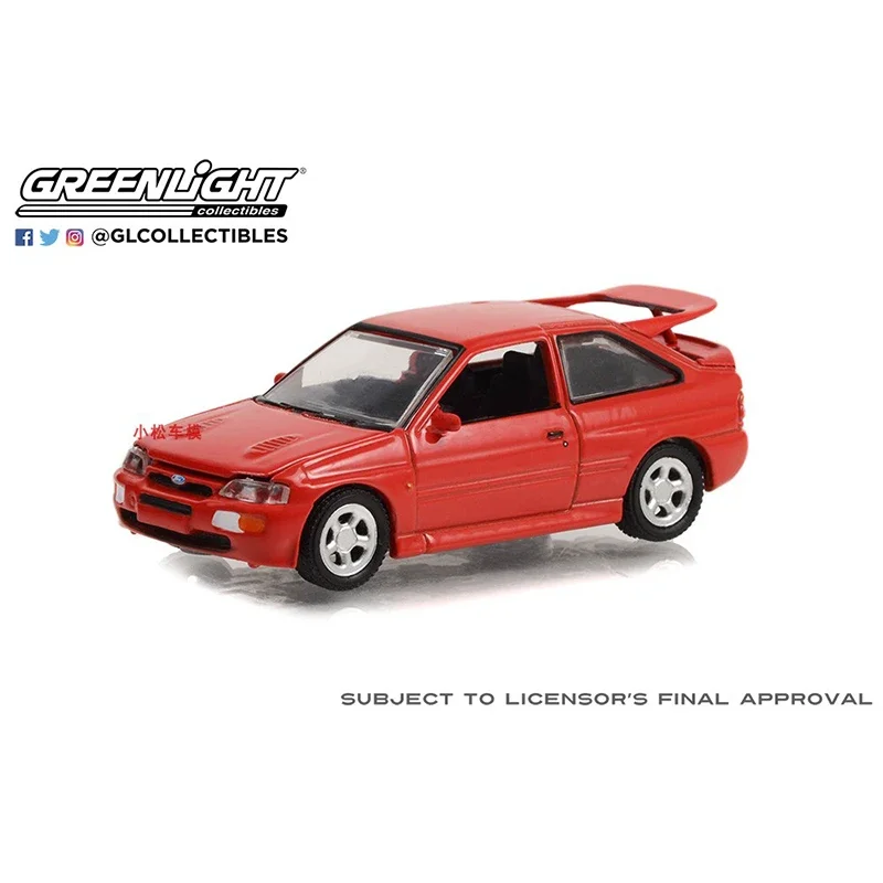 

GreenLight Diecast Alloy 1:64 1995 Ford Escort RS Cosworth Car Model Red Collection Display Ornament Toy Gift