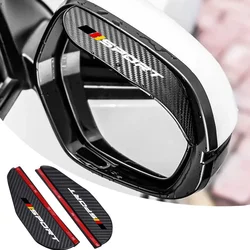 2Pcs Car Rearview Mirror Rain Eyebrow Carbon Fiber Mirror Rain Snow Blocker Sun Visor For Audi BMW Mercedes Benz VW Toyota Honda