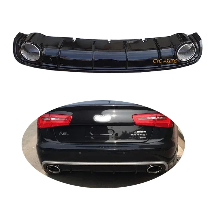 

Facelift Diffuser For AUDI A6 Upgrade RS6 Style Rear Diffuser Normal Type 2013 2014 2015