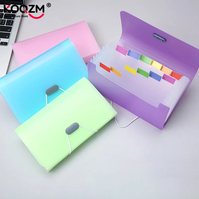 

A6 Expanding Wallet Organ Bag Waterproof File Bag Organizer Data Book 13 layers