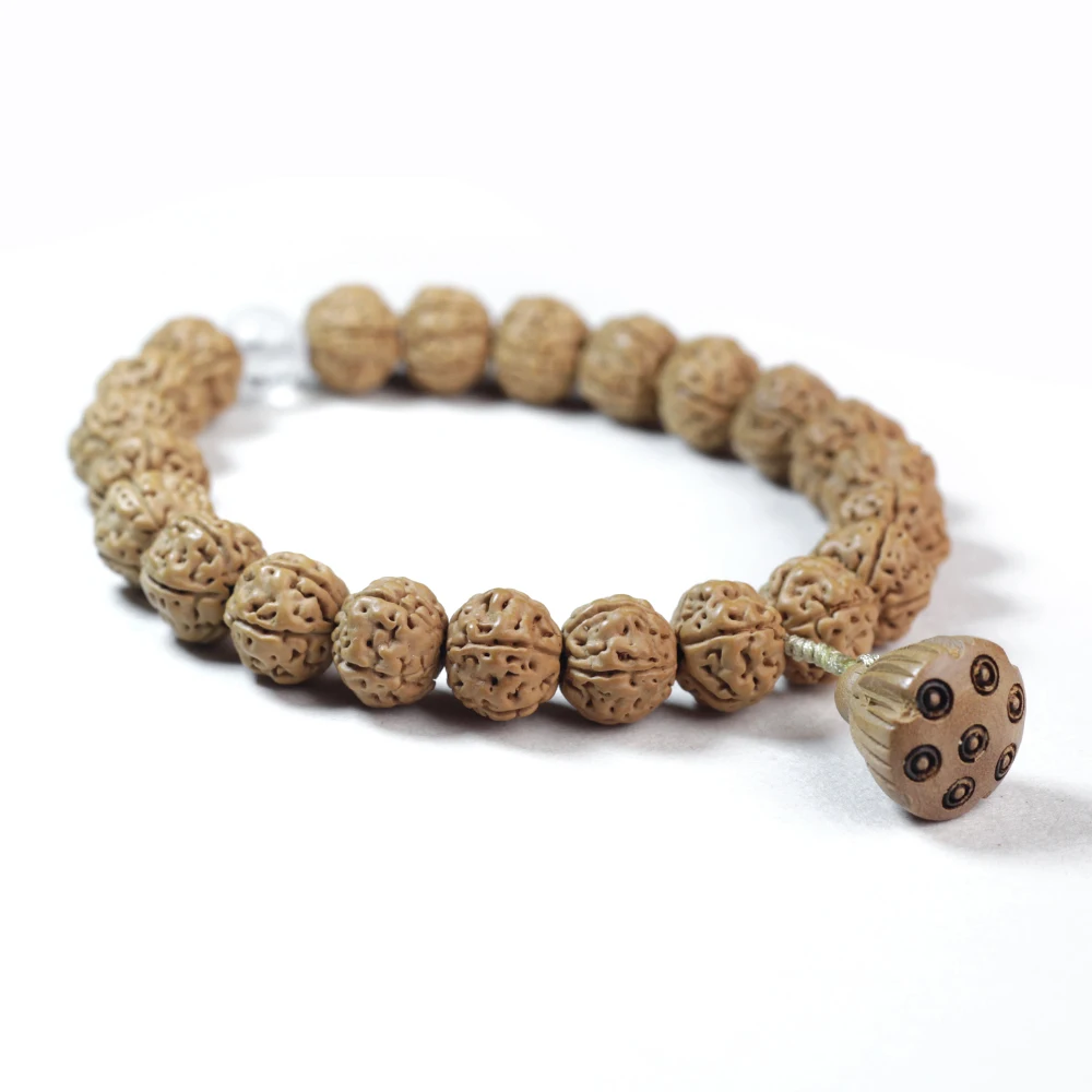 8-9mm rudraksha bracelet for men originalii,natural bodhi seed Bracelet for female Jewelry Unisex Yoga Meditation mala beads