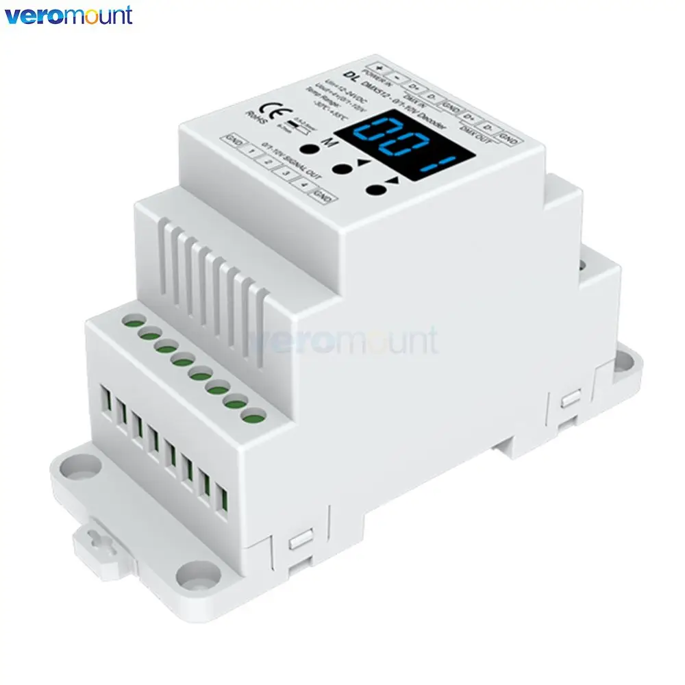 DL DL-L DMX512 to 4CH 0-10V 1-10V Decoder DMX512 Signal Converter 0-10V Dimmer DMX 512 Signal to 0-10V  for Single Color Strip