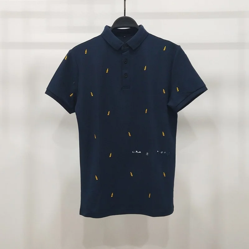 

Мужская летняя модная рубашка с коротким рукавом, приталенного кроя, с вышивкой, молодежная, трендовая, в гонконгском стиле