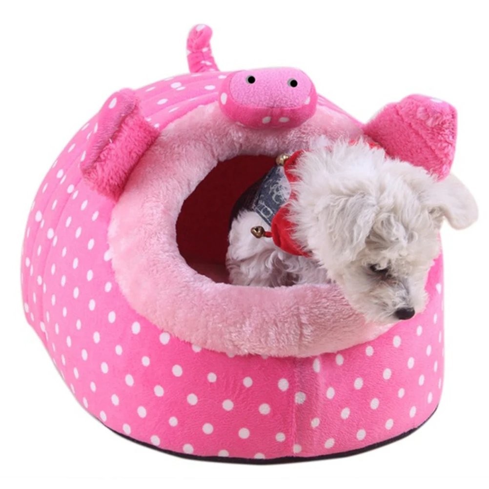 

Mini Cotton Nest for Small Pets Pink Pig Shape Warm Bed Mat for Hamster Hedgehog Squirrel Mice Rats Pet Bed Ideal Couch