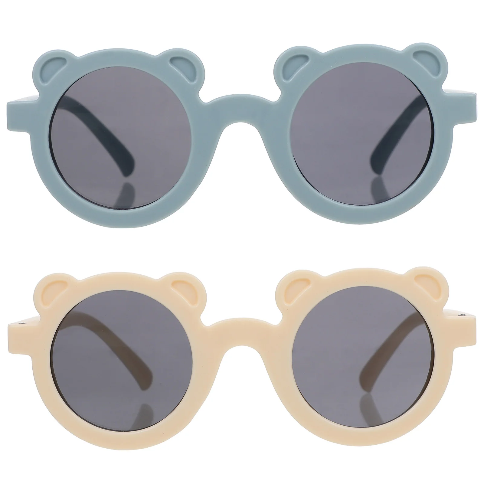 

2Pcs Kids Sunglasses Lovely Creative Design Small Size Portable Shades for Holiday Party Costume Photo Prop Decorative Outdoor