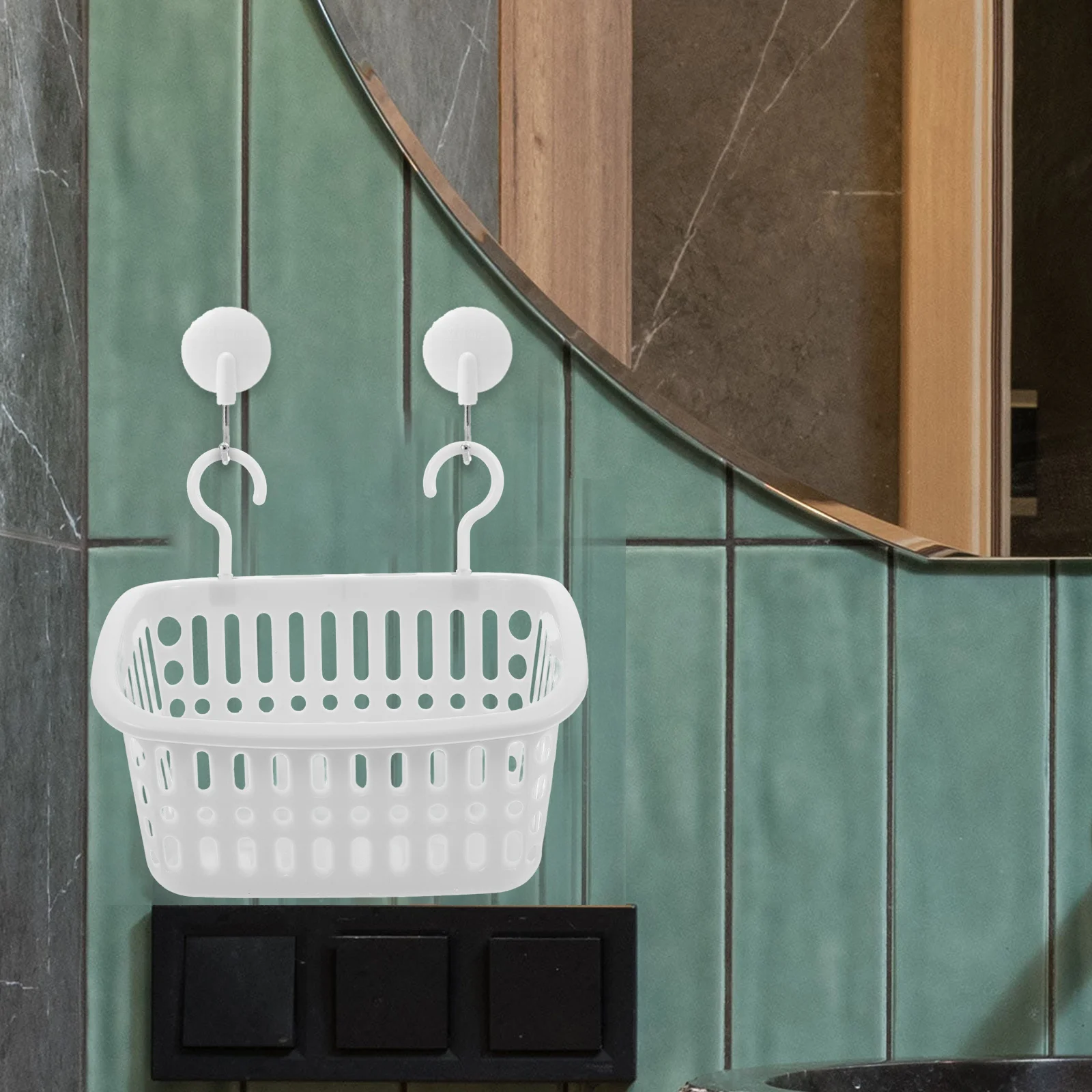 3 قطعة سلة معلقة على الحائط للمطبخ والحمام والشرفة ومنظم تخزين الخضار والفواكه والزنجبيل وحامل البلاستيك فوق الباب أشتات #3
